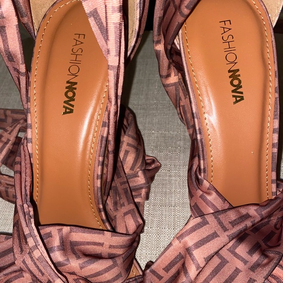 Fashion Nova ~ Born For This Wrap Up Heels - Picture 7 of 7